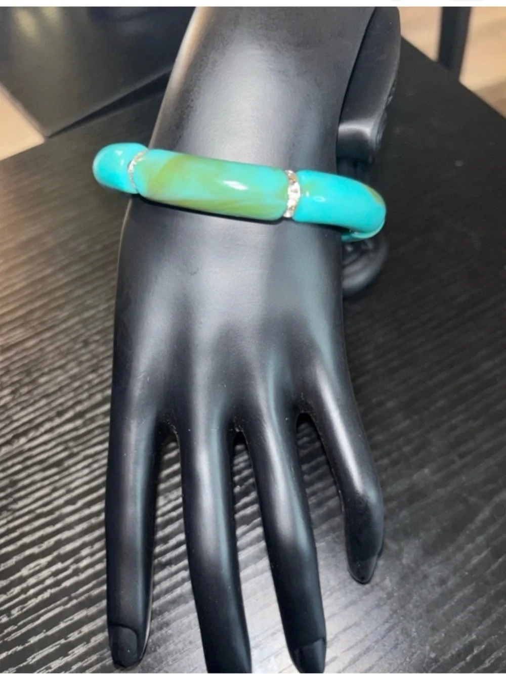 REESELYN CREATIONS Handcrafted Stretch Tube Bangles w/ Rhinestone Spacers - Picture 7 of 10